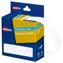 Avery Rectangular Dispenser Labels DMR1964W 64x19mm White, Box of 280
