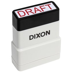 Dixon 042 Self-Inking Stamp DRAFT Red