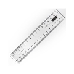 Taurus Plastic Ruler 15cm Clear