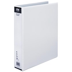 FM Overlay Ringbinder A4 38mm 2 Ring White