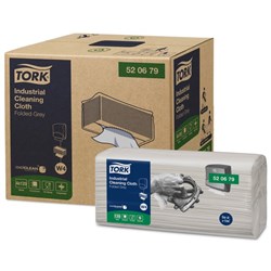 Tork W4 Industrial Cleaning Cloths 415x355mm Grey 520679, Carton of 4