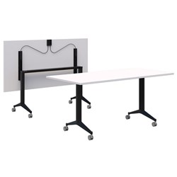Fiord Flip Table 1600mm Snow Velvet/Black