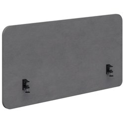 Fiord Side Mount Desk Screen 1200x650mm Fletcher Pebble/Black
