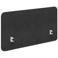 Fiord Side Mount Desk Screen 1500x650mm Fletcher Pepper/White