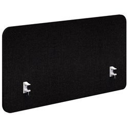 Fiord Side Mount Desk Screen 1500x650mm Keylargo Ebony/White