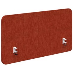 Fiord Side Mount Desk Screen 1800x650mm Keylargo Paprika/White