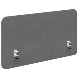 Fiord Side Mount Desk Screen 1200x650mm Fletcher Pebble/White