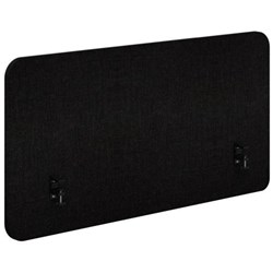 Fiord Side Mount Desk Screen 1200x650mm Keylargo Ebony/Black