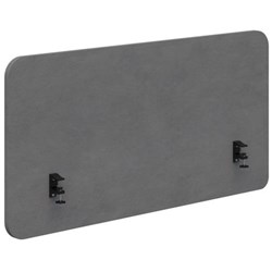 Fiord Side Mount Desk Screen 1500x650mm Fletcher Pebble/Black
