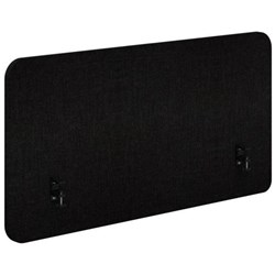 Fiord Side Mount Desk Screen 1800x650mm Keylargo Ebony/Black