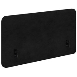 Fiord Side Mount Desk Screen 1800x650mm Fletcher Midnight/Black