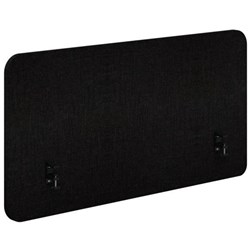 Fiord Side Mount Desk Screen 1500x650mm Keylargo Ebony/Black