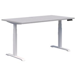 Summit II Electric Height Adjustable Single User Desk 1200x700mm Silver Strata/White
