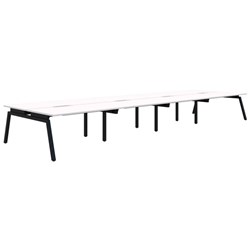 Accent Balance Angle 8 Pod Desk 1200x800mm Snow/Black