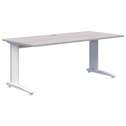 Energy Fixed Height Single User Desk 1200x700mm Silver Strata/White