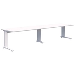 Accent Energy 2 Pod Desk 1500x800mm, Snow Velvet/White