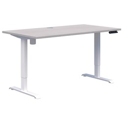 Accent Duo II Electric Desk 1200x700mm, Silver Strata/White
