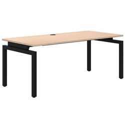 Accent Balance Single Desk 1200x700mm, Refined Oak/Black