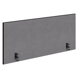 System 25 Side Mount Desk Screen 1500x600mm Fletcher Pebble/Black