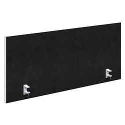 System 25 Side Mount Desk Screen 1200x600mm Fletcher Midnight/White