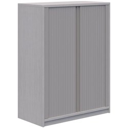 Mascot Tambour Silver Strata 900mm with Silver Doors