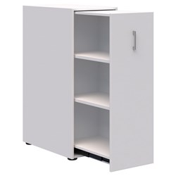 Mascot Lockable Personal Pull-Out Shelving Cupboard Right Hand 450x1200mm Snow Velvet