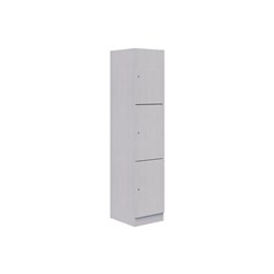 Mascot Keyed Locking 3 Door Locker 450x1900mm Silver Strata