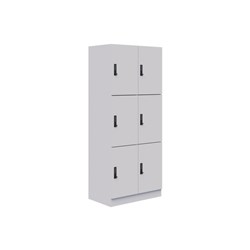 Mascot Digital Locking 6 Door Locker 900x1900mm Snow Velvet