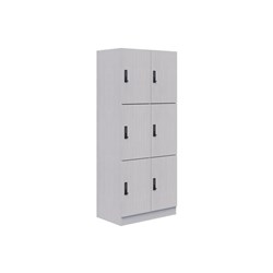 Mascot Digital Locking 6 Door Locker 900x1900mm Silver Strata