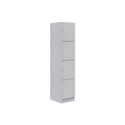 Mascot Keyed Locking 4 Door Locker 450x1900mm Silver Strata