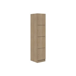 Mascot Keyed Locking 4 Door Locker 450x1900mm Classic Oak