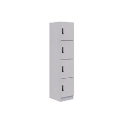 Mascot Digital Locking 4 Door Locker 450x1900mm Silver Strata