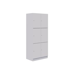 Mascot Keyed Locking 6 Door Locker 900x1900mm Snow Velvet