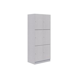 Mascot Keyed Locking 6 Door Locker 900x1900mm Silver Strata