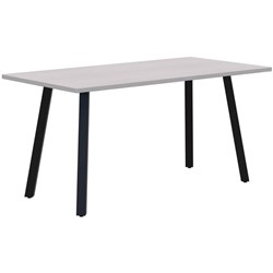 Fiord CAFE Table 1500 x 750 x 720mm Silver Strata Top with Black Base