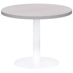 Classic Round Coffee Table 600mm Silver Strata/White