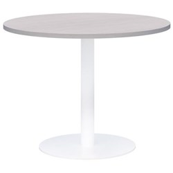 Accent Classic Round Table 900mm Silver Strata/White