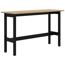 Fiord CAFE Narrow Leaner 1800 x 600 x 1050mm Classic Oak Top with Black Base