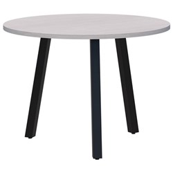 Fiord Round 3 Leg Table 800mm Silver Strata/Black