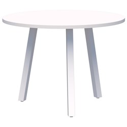 Fiord Round 3 Leg Table 900mm Snow Velvet/White
