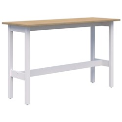 Fiord CAFE Narrow Leaner 1800 x 600 x 1050mm Classic Oak Top with White Base