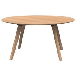 FIORD Round Meeting Table 1500 x 720mm Tasmanian Ash Veneer Top with Solid Wood Base