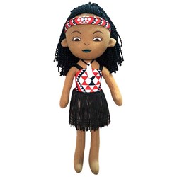 M&#257;ori Kapa Haka Girl Soft Doll 400mm