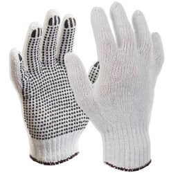 Esko Knit Polycotton PVC Dots Gloves XL, Pack of 12 Pairs