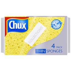 Chux Collections Thin Cleaning Sponge, Pack of 4