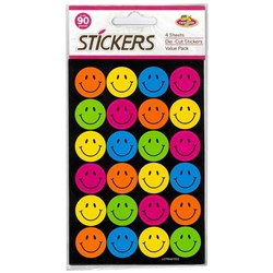 Smiley Face Stickers, Pack of 90