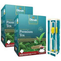 Dilmah Premium Tagless Tea Bags, 2 Boxes of 200