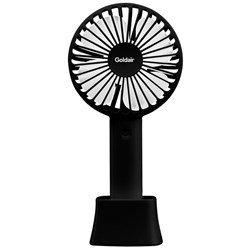 Goldair Rechargeable Handheld/Desk Fan 100mm Black