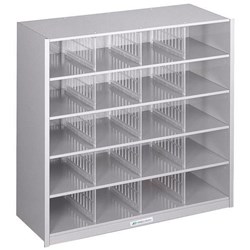 AOG Precision Pigeon Hole Cabinet 20 Hole Silver Grey