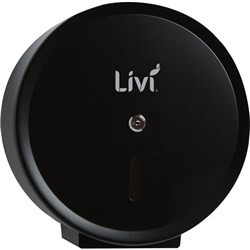 Livi Toilet Tissue Dispenser Jumbo Single Black